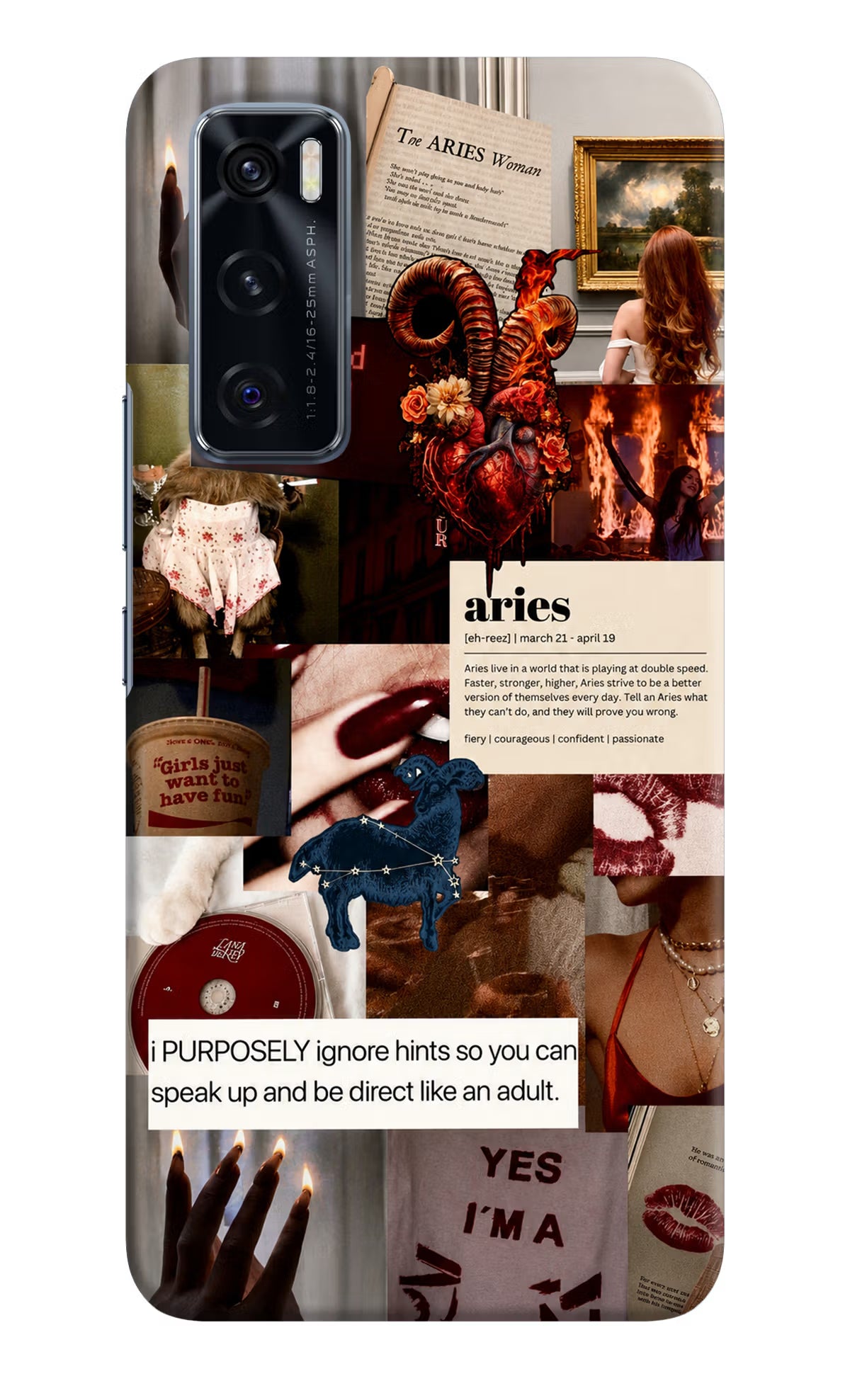 Zodiac Aries Vivo V20 SE Back Cover