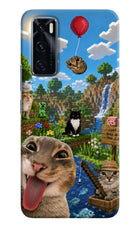 Minecraft Cat Chaos Vivo V20 SE Hard Case Back Cover by Casekaro