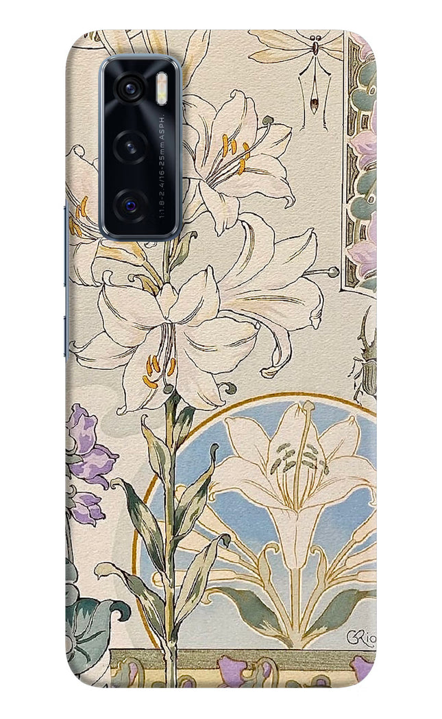White Lily Vivo V20 SE Hard Case Back Cover by Casekaro