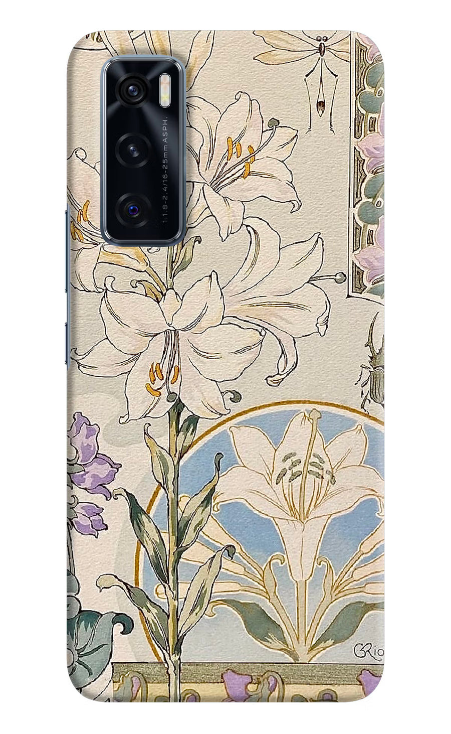 White Lily Vivo V20 SE Back Cover, Hard case