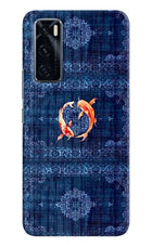 Koi Blue Vivo V20 SE Hard Case Back Cover by Casekaro