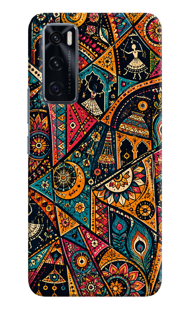 Folk Print Vivo V20 SE Hard Case Back Cover by Casekaro