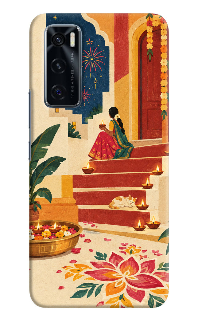 Diwali Rangoli Vivo V20 SE Hard Case Back Cover by Casekaro