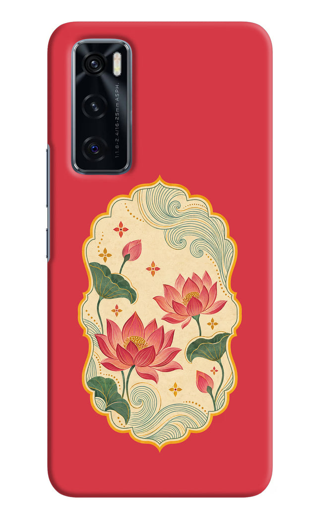 Pink Lotus Vivo V20 SE Hard Case Back Cover by Casekaro
