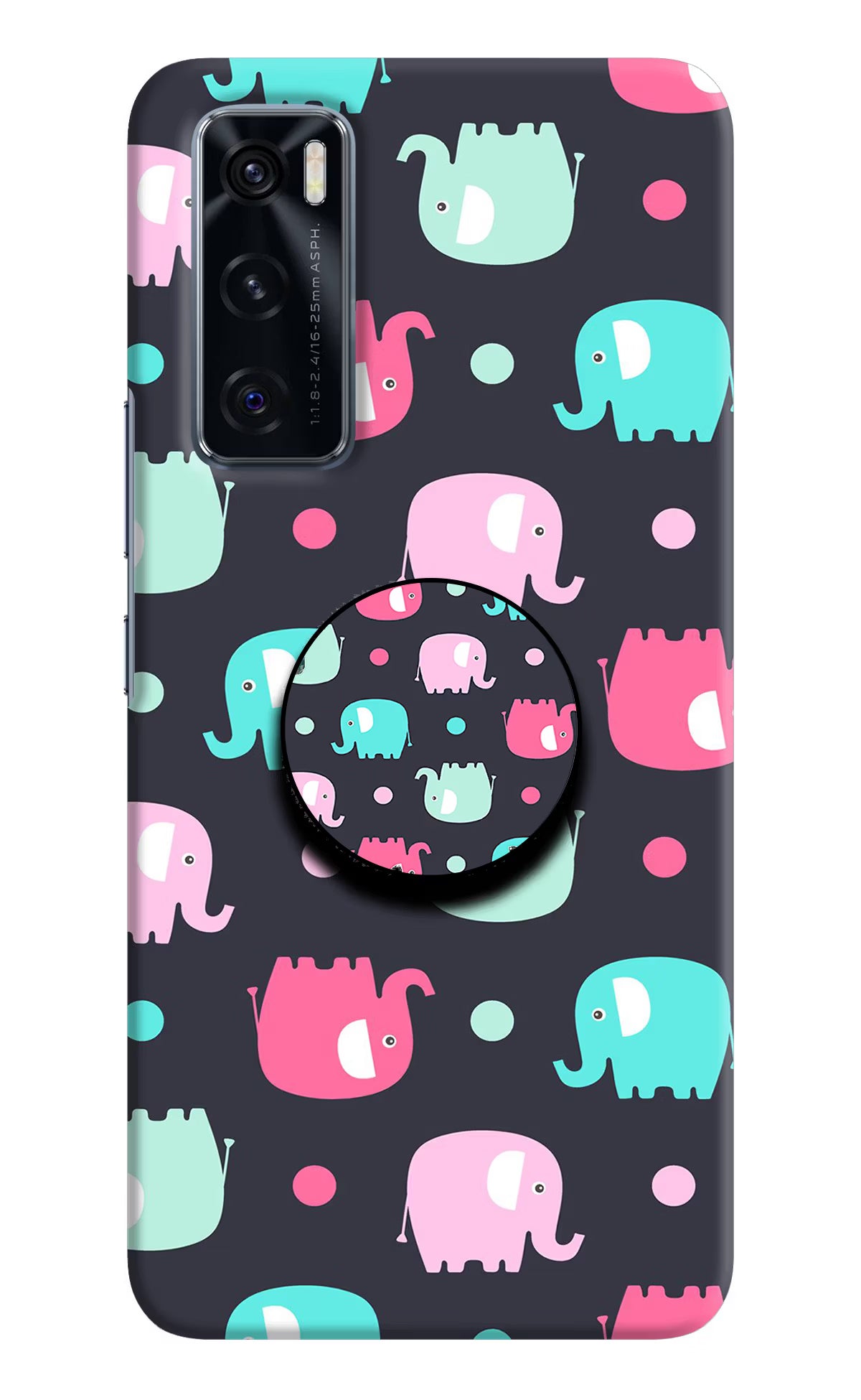 Baby Elephants Vivo V20 SE Pop Case by Casekaro