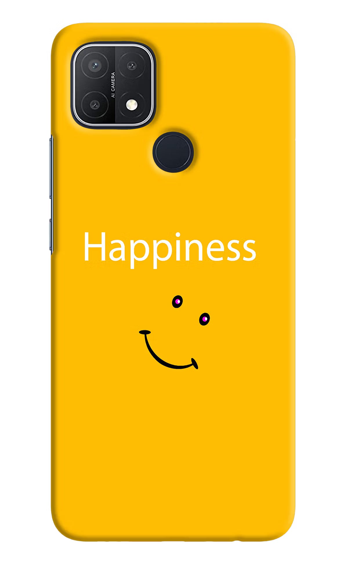Happiness With Smiley Oppo A15/A15s Hard Case Back Cover by Casekaro