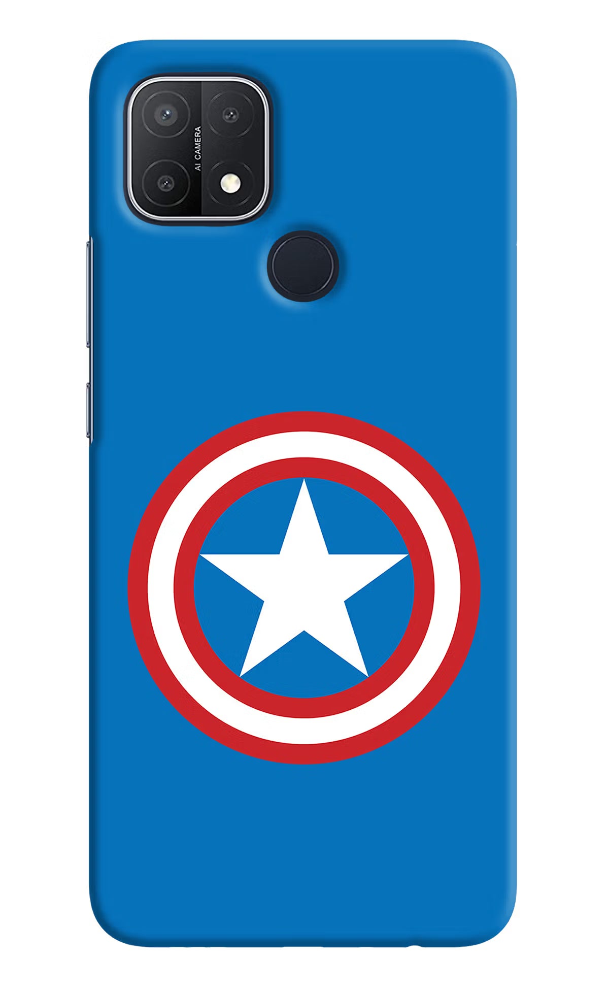 Captain America Logo Oppo A15/A15s Hard Case Back Cover by Casekaro