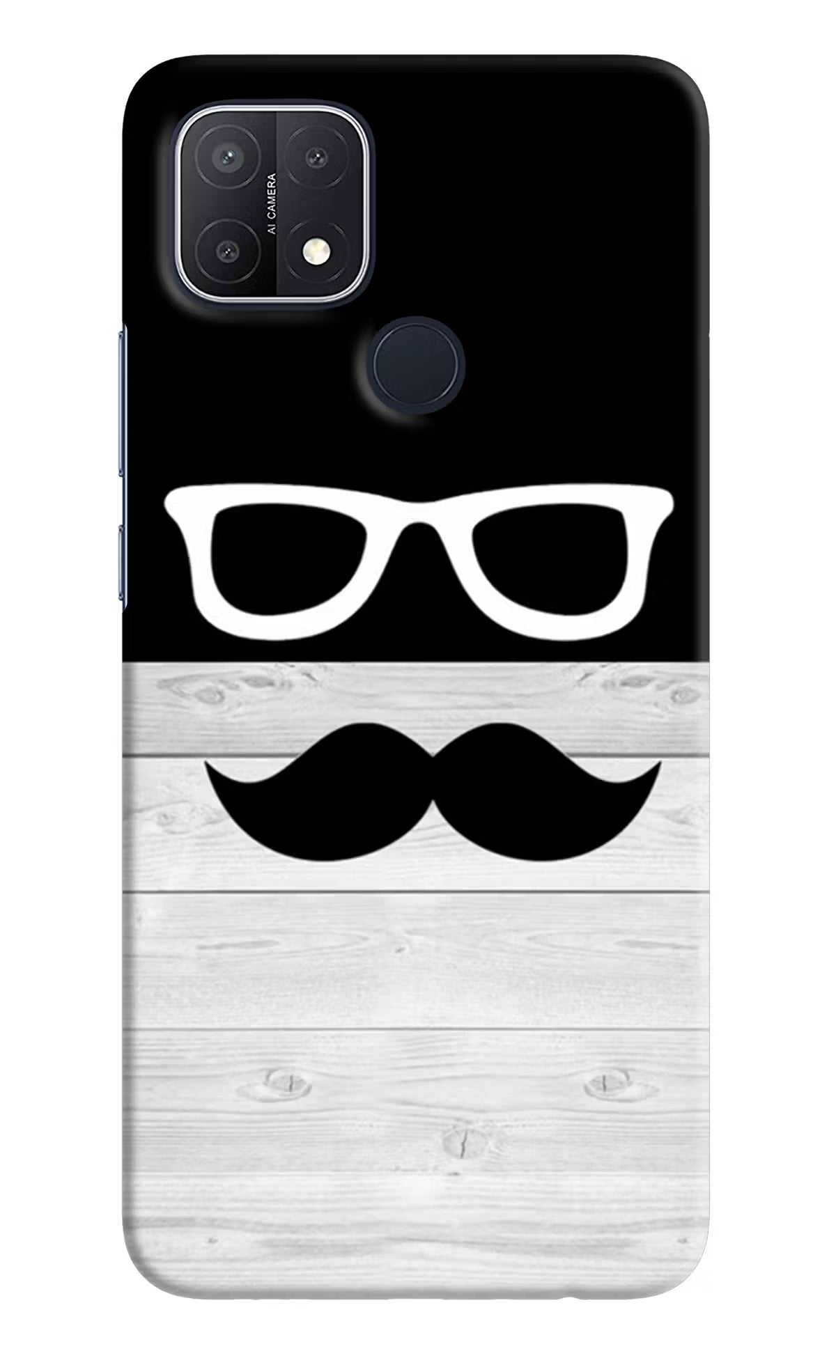 Mustache Oppo A15/A15s Hard Case Back Cover by Casekaro