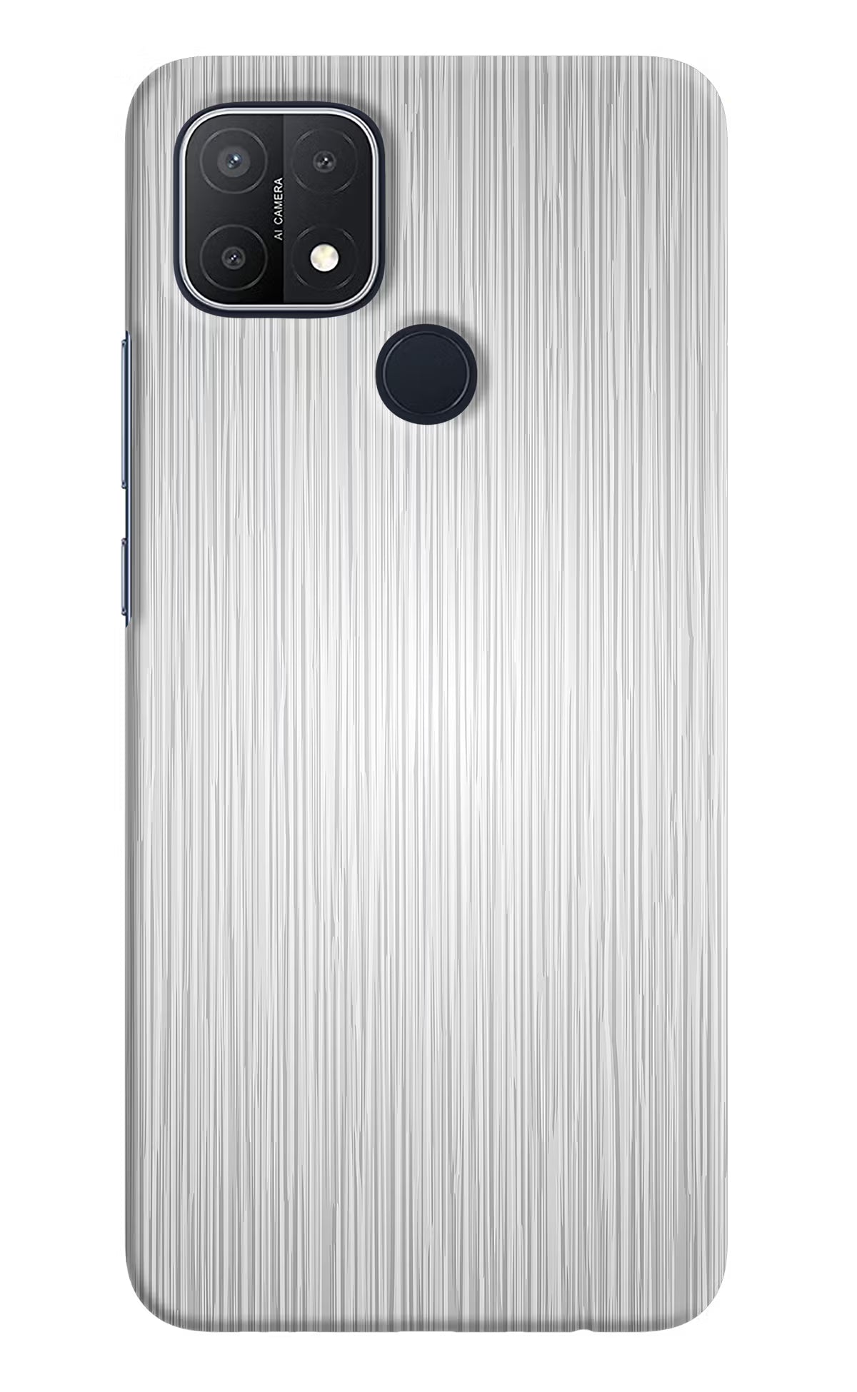 Wooden Grey Texture Oppo A15/A15s Hard Case Back Cover by Casekaro