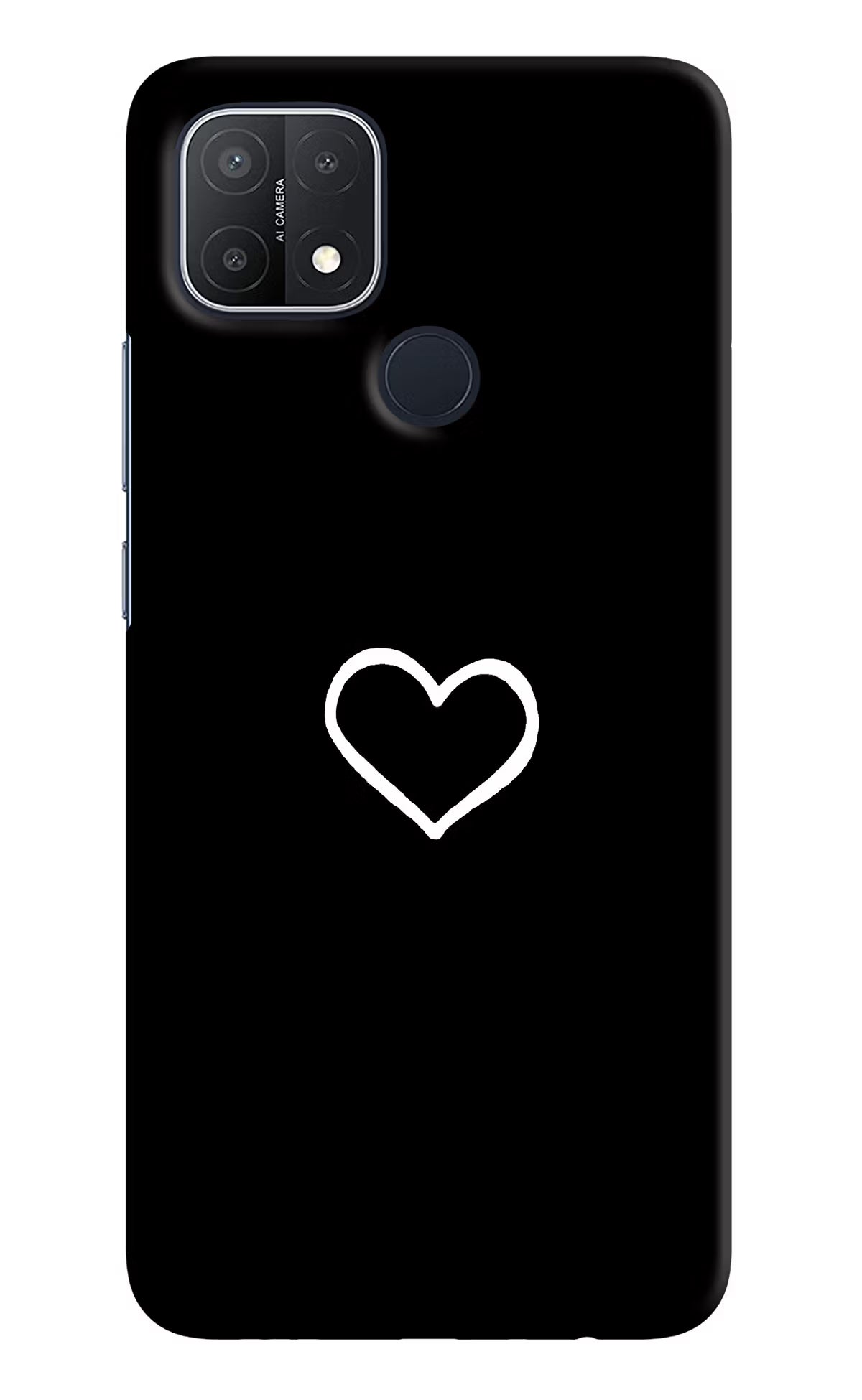 Heart Oppo A15/A15s Hard Case Back Cover by Casekaro