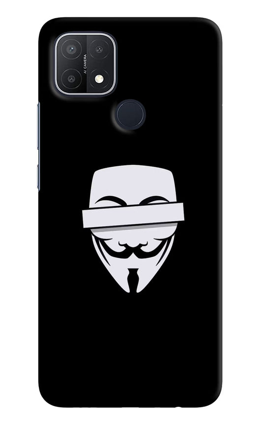 Anonymous Face Oppo A15/A15s Hard Case Back Cover by Casekaro