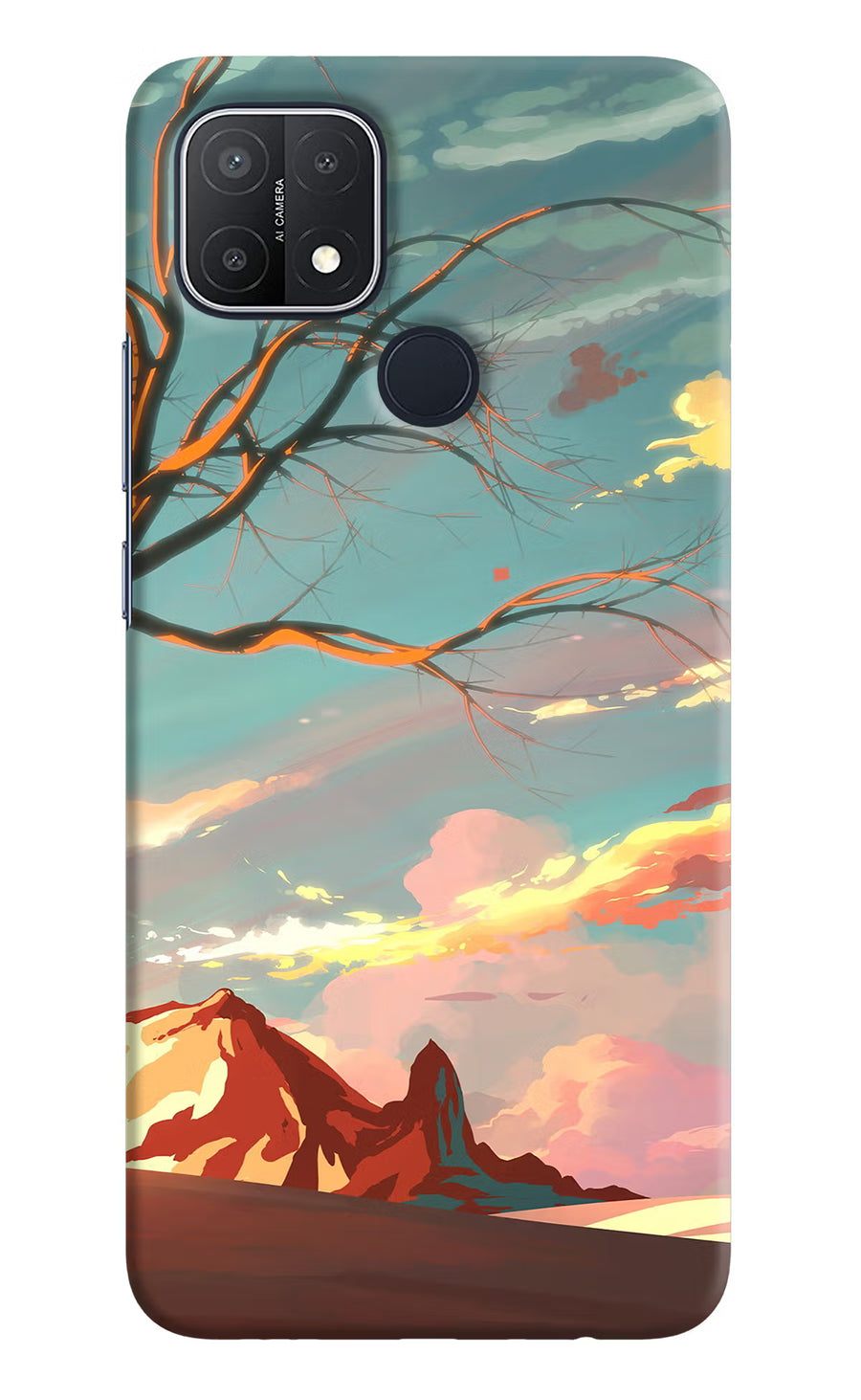 Scenery Oppo A15/A15s Back Cover, Hard case