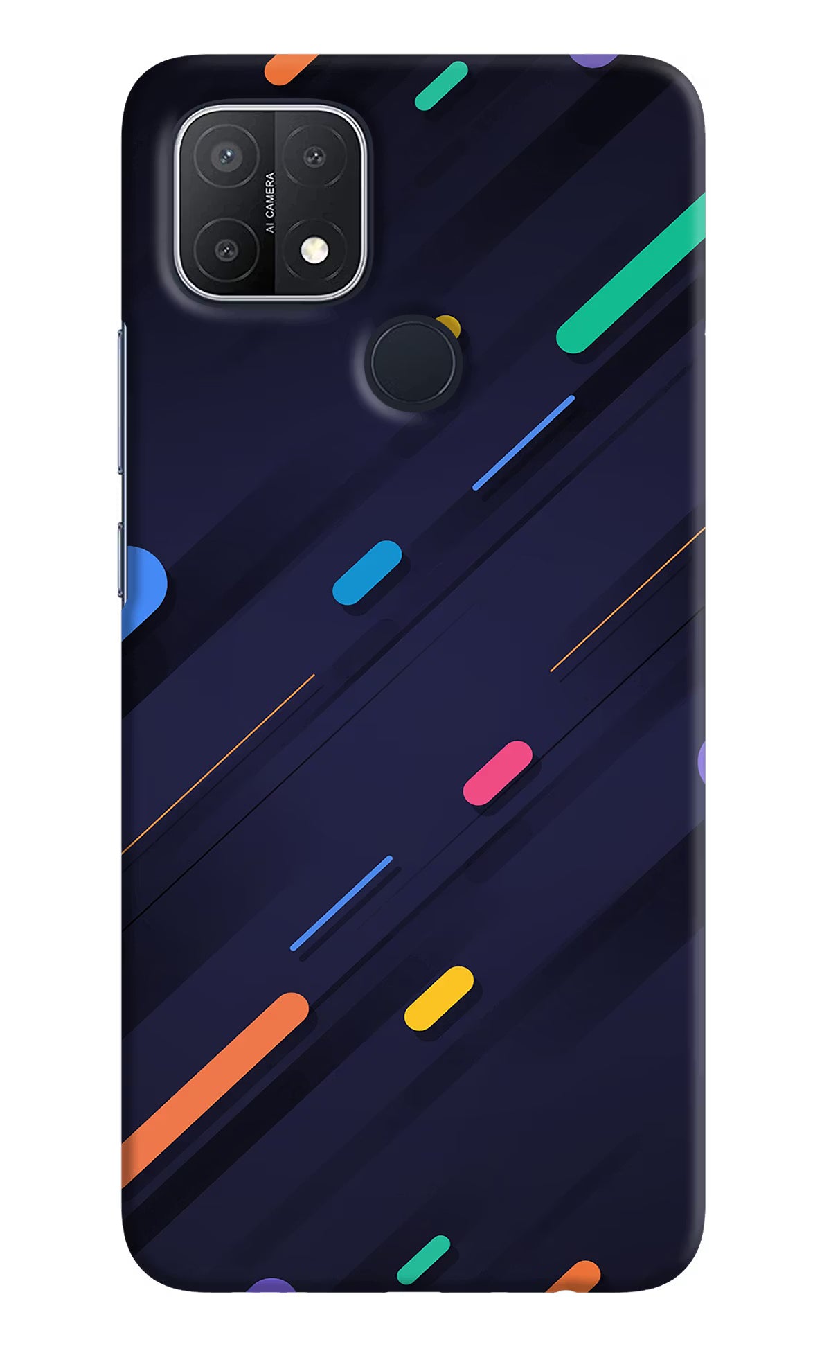 Abstract Design Oppo A15/A15s Hard Case Back Cover by Casekaro