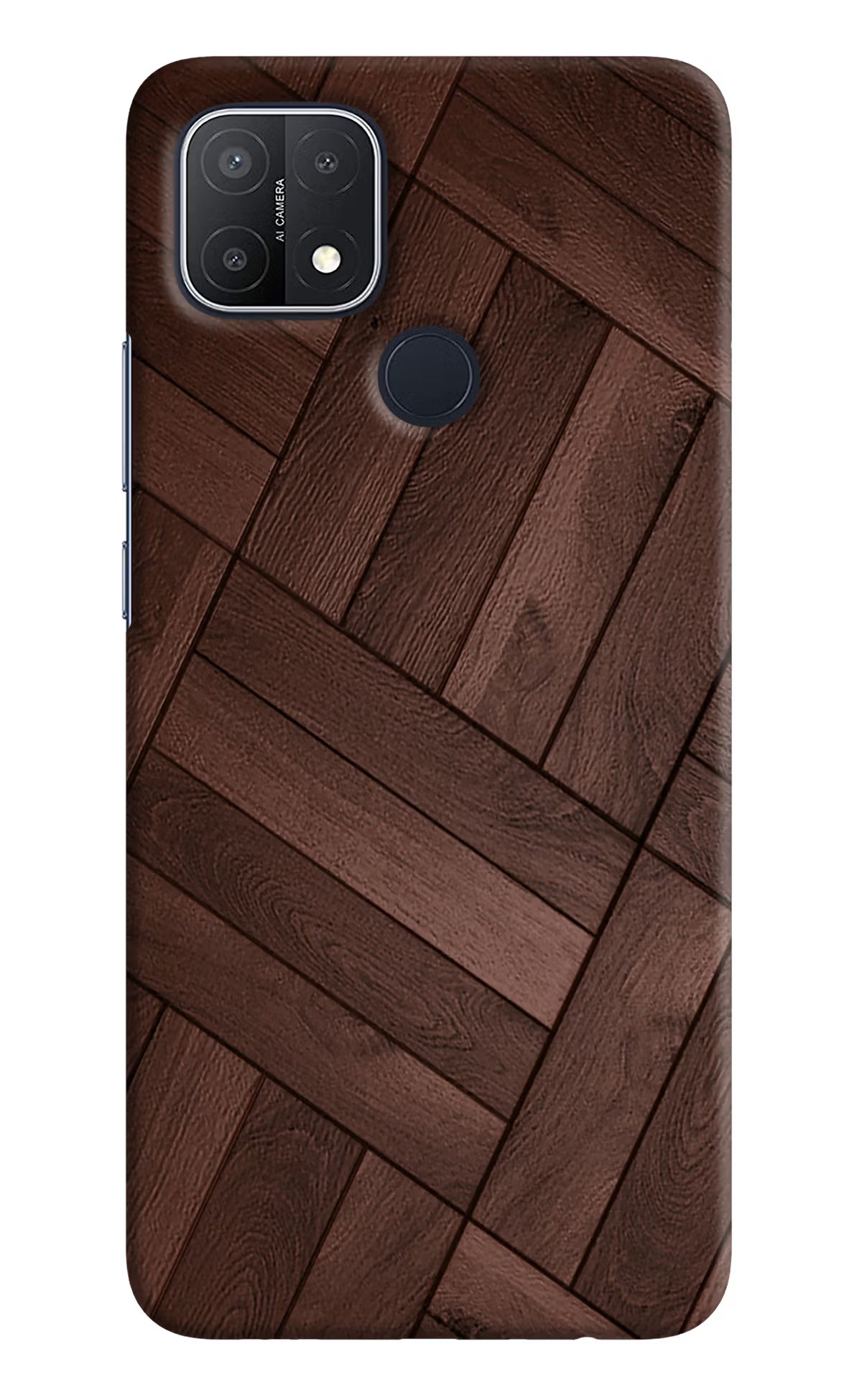 Wooden Texture Design Oppo A15/A15s Hard Case Back Cover by Casekaro