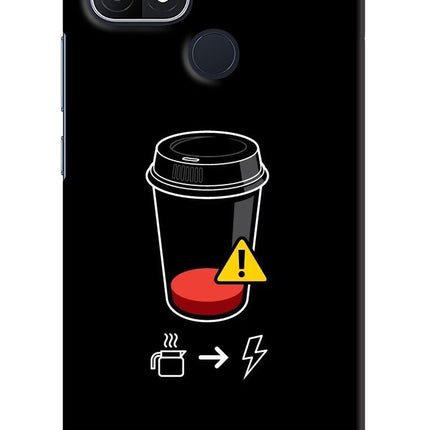 Coffee Oppo A15/A15s Hard Case Back Cover by Casekaro