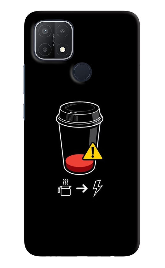 Coffee Oppo A15/A15s Hard Case Back Cover by Casekaro