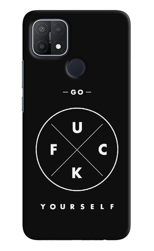 Go Fuck Yourself Oppo A15/A15s Hard Case Back Cover by Casekaro