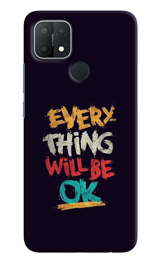 Everything Will Be Ok Oppo A15/A15s Hard Case Back Cover by Casekaro