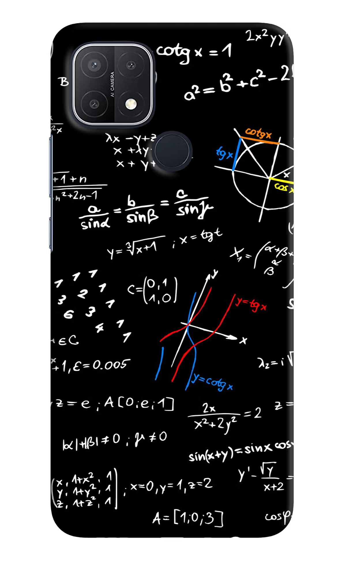 Mathematics Formula Oppo A15/A15s Hard Case Back Cover by Casekaro