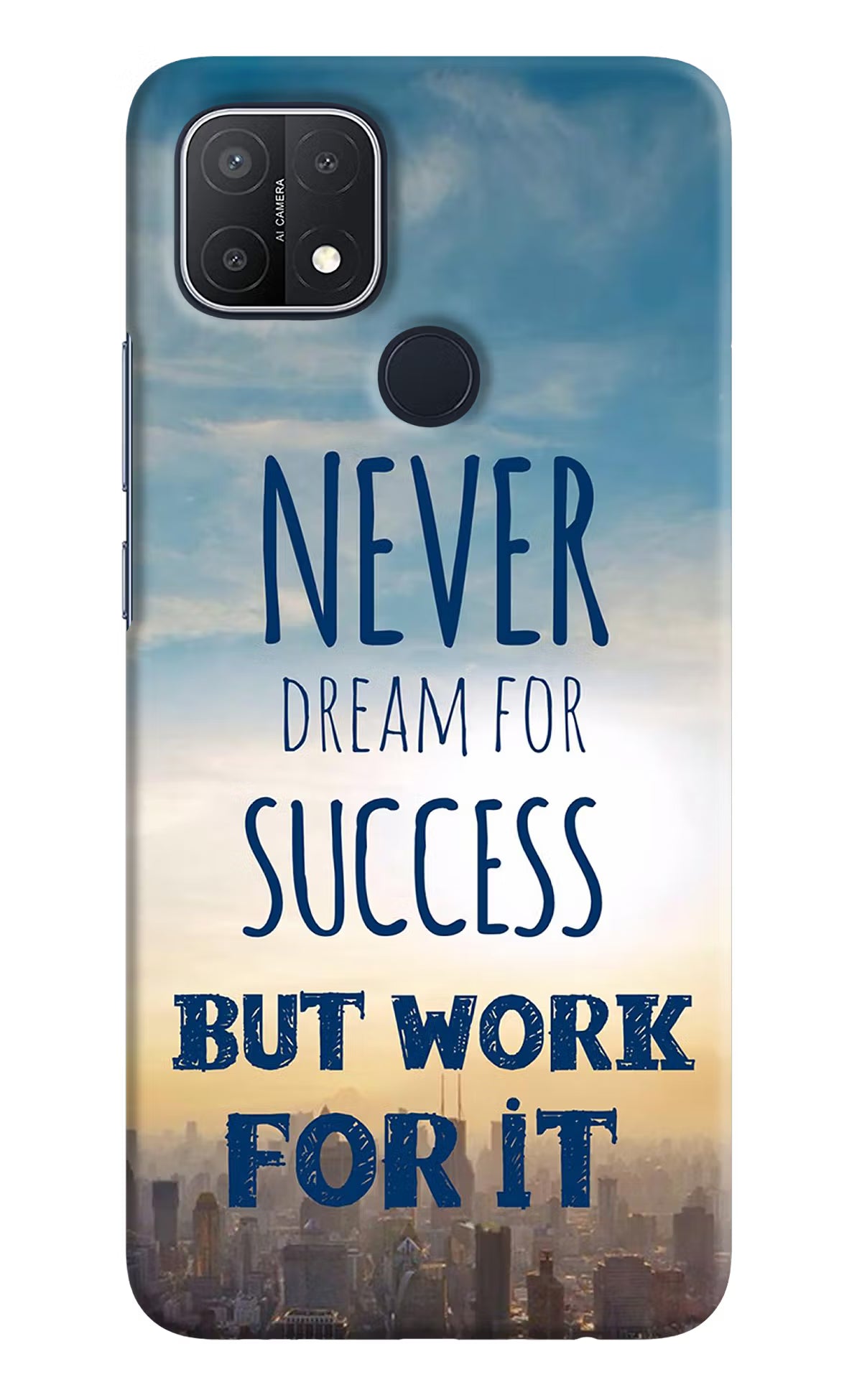Never Dream For Success But Work For It Oppo A15/A15s Hard Case Back Cover by Casekaro