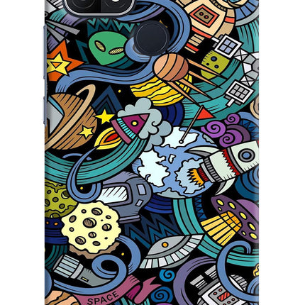 Space Abstract Oppo A15/A15s Hard Case Back Cover by Casekaro