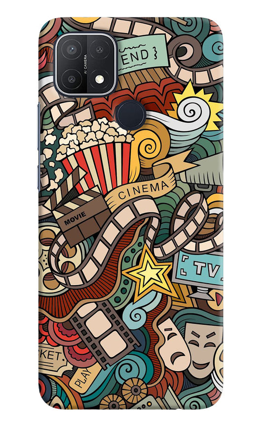 Cinema Abstract Oppo A15/A15s Hard Case Back Cover by Casekaro