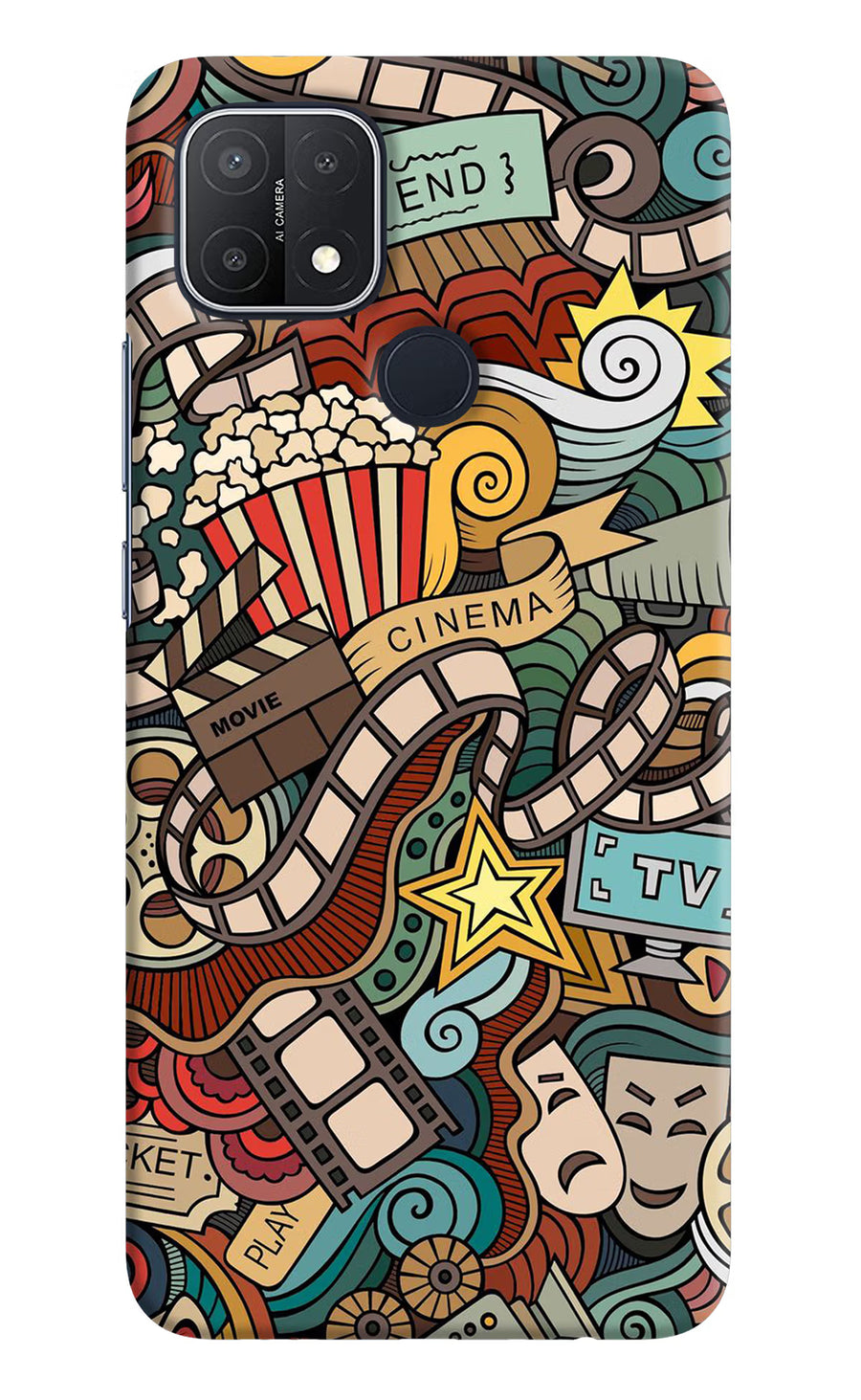 Cinema Abstract Oppo A15/A15s Back Cover, Hard case
