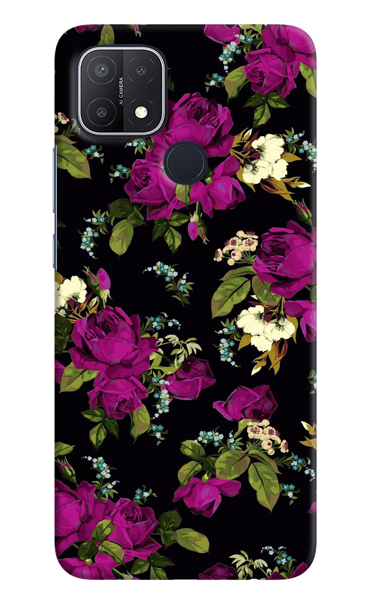 Flowers Oppo A15/A15s Hard Case Back Cover by Casekaro