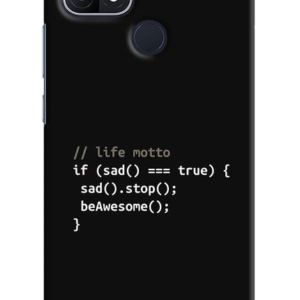 Life Motto Code Oppo A15/A15s Hard Case Back Cover by Casekaro