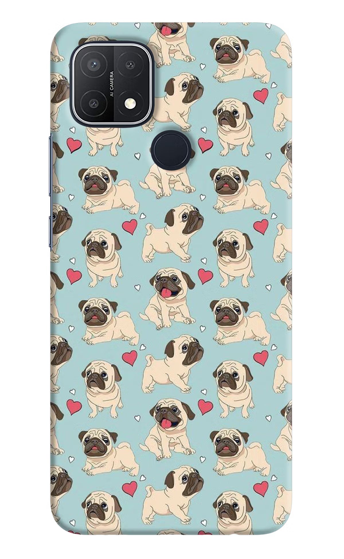 Pug Dog Oppo A15/A15s Hard Case Back Cover by Casekaro