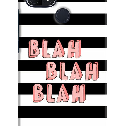 Blah Blah Blah Oppo A15/A15s Hard Case Back Cover by Casekaro