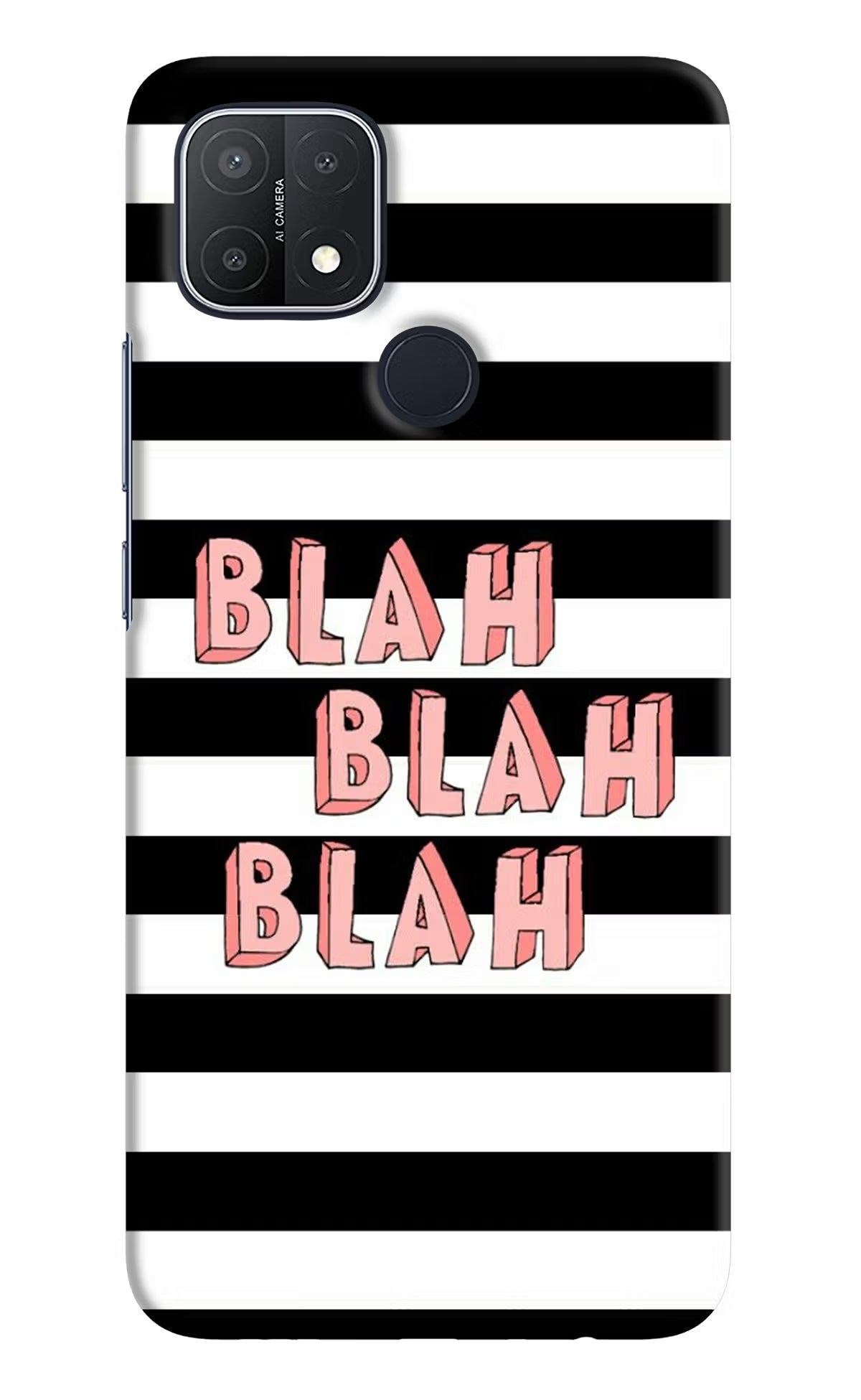 Blah Blah Blah Oppo A15/A15s Hard Case Back Cover by Casekaro