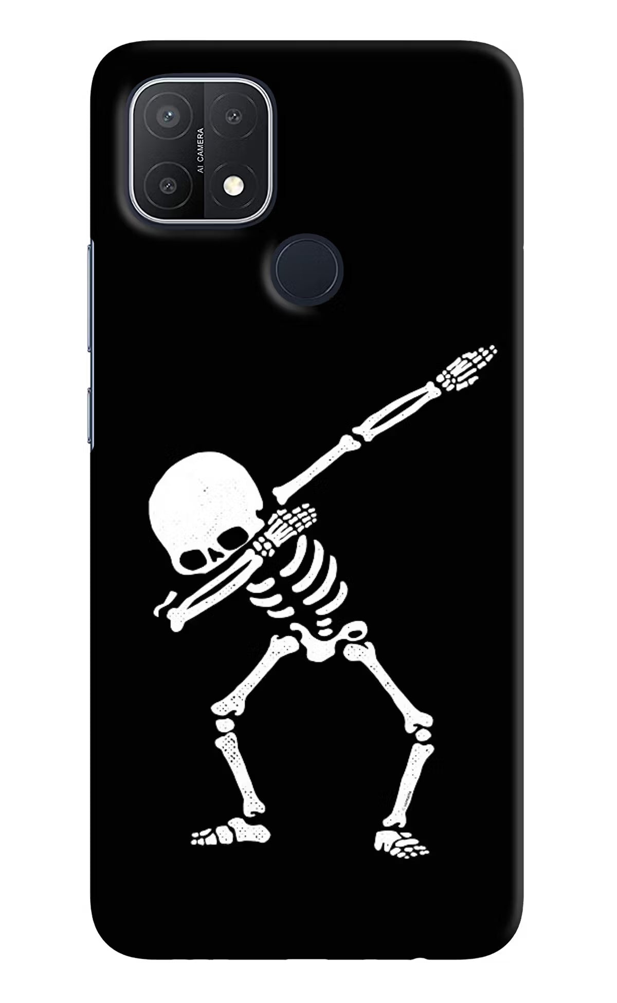 Dabbing Skeleton Art Oppo A15/A15s Hard Case Back Cover by Casekaro