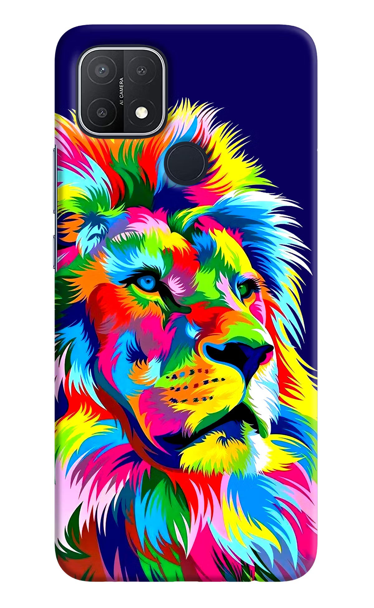 Vector Art Lion Oppo A15/A15s Hard Case Back Cover by Casekaro