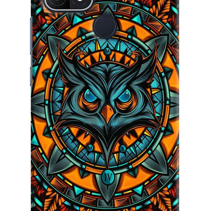 Angry Owl Art Oppo A15/A15s Hard Case Back Cover by Casekaro