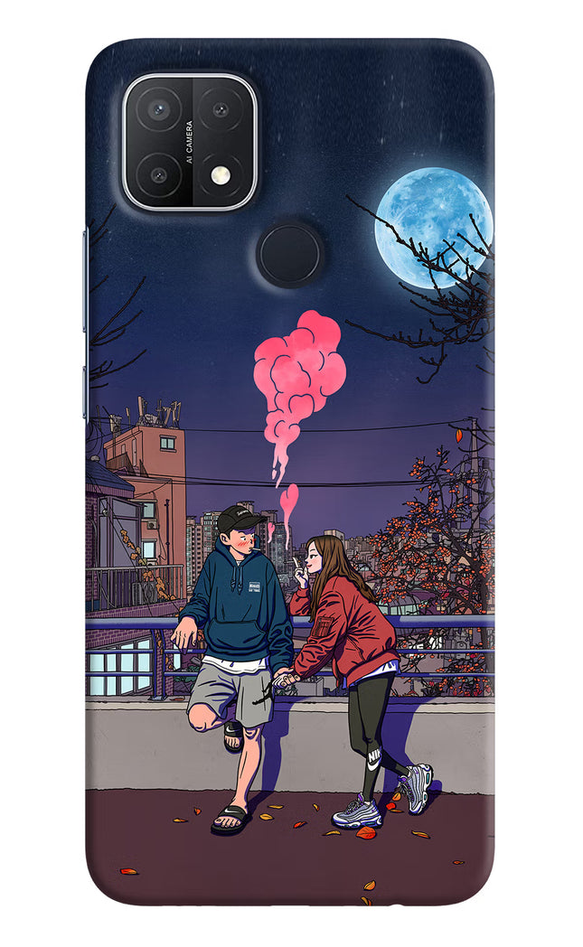 Chilling Couple Oppo A15/A15s Hard Case Back Cover by Casekaro