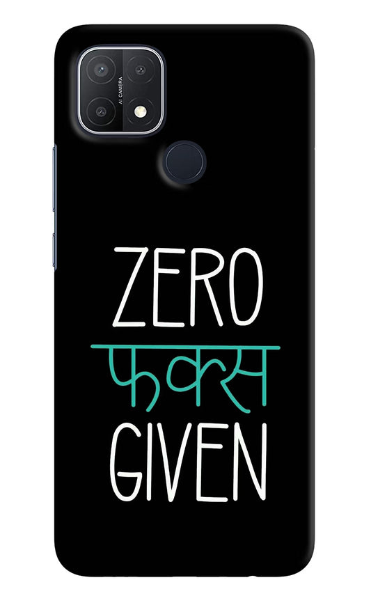 Zero Fucks Given Oppo A15/A15s Hard Case Back Cover by Casekaro