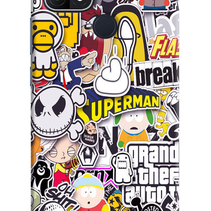 Sticker Bomb Oppo A15/A15s Hard Case Back Cover by Casekaro
