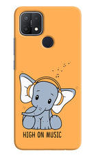 High On Music Oppo A15/A15s Hard Case Back Cover by Casekaro