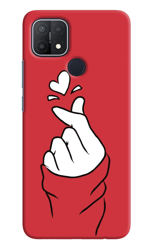 Korean Love Sign Oppo A15/A15s Hard Case Back Cover by Casekaro