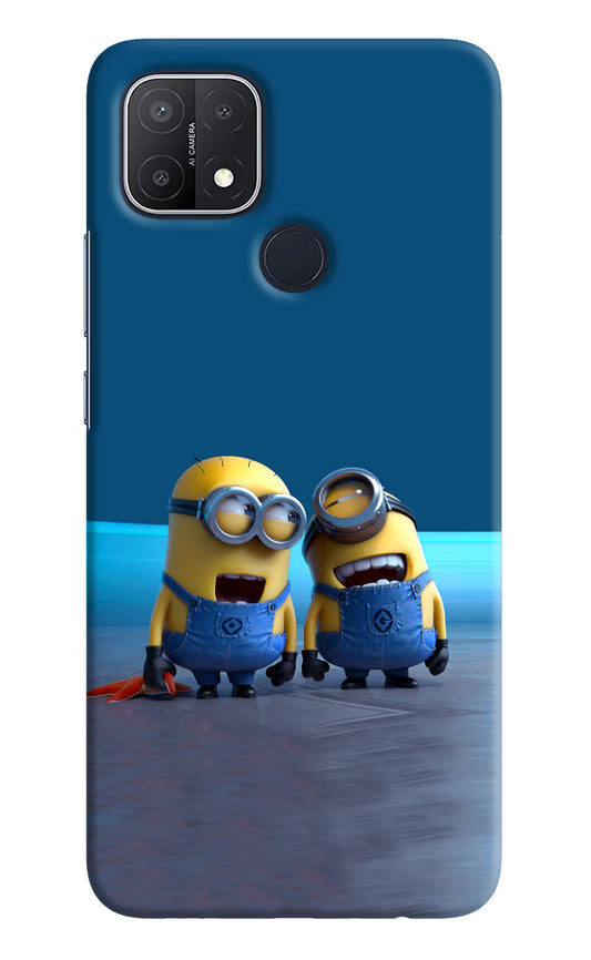 Minion Laughing Oppo A15/A15s Hard Case Back Cover by Casekaro