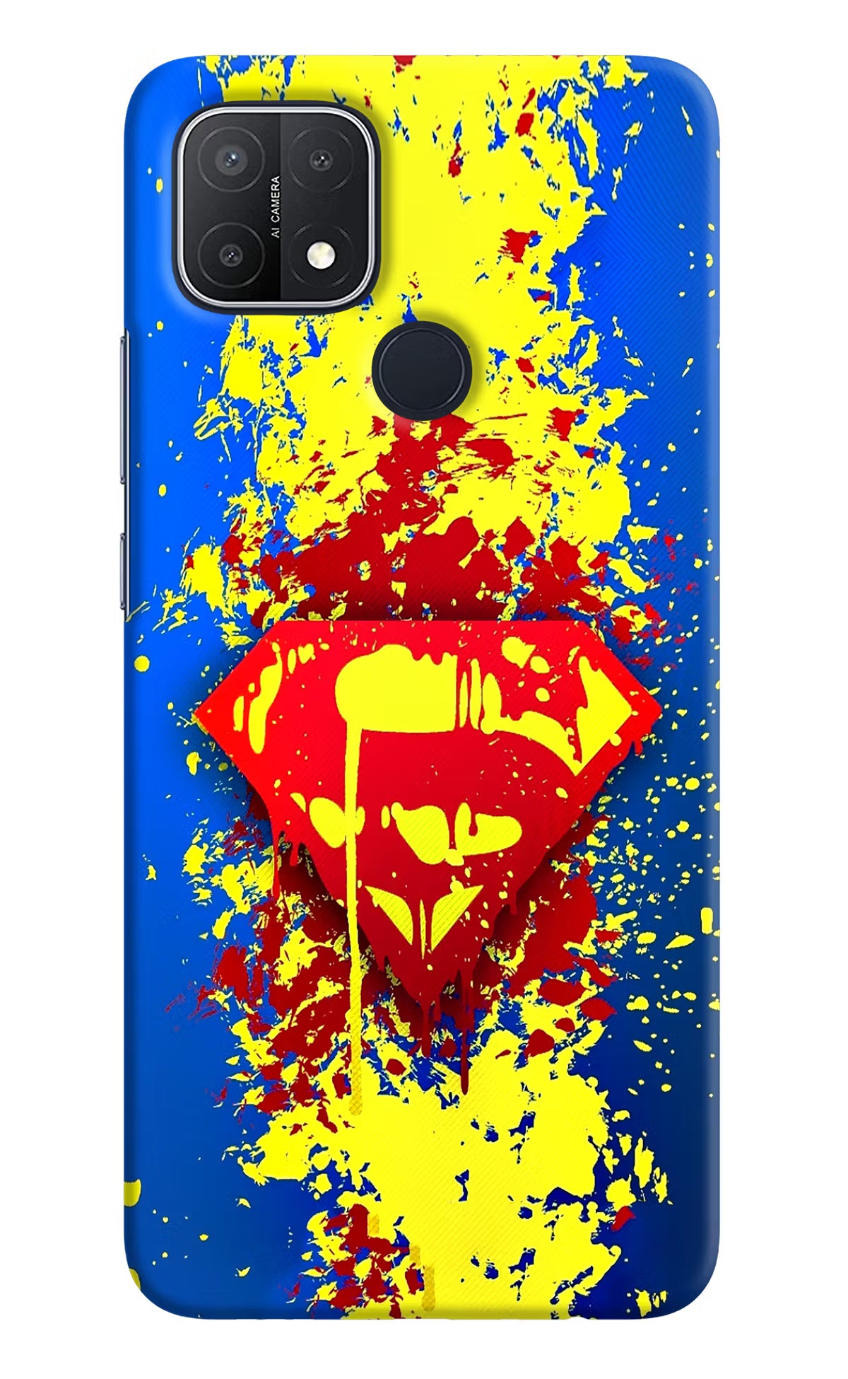 Superman logo Oppo A15/A15s Hard Case Back Cover by Casekaro