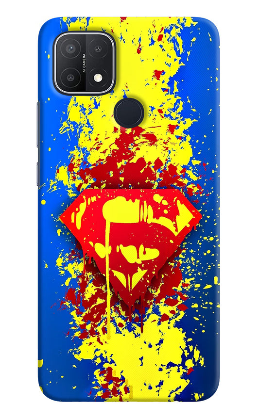 Superman logo Oppo A15/A15s Hard Case Back Cover by Casekaro