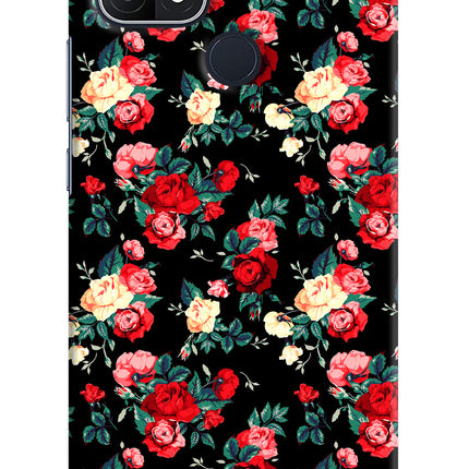Rose Pattern Oppo A15/A15s Hard Case Back Cover by Casekaro