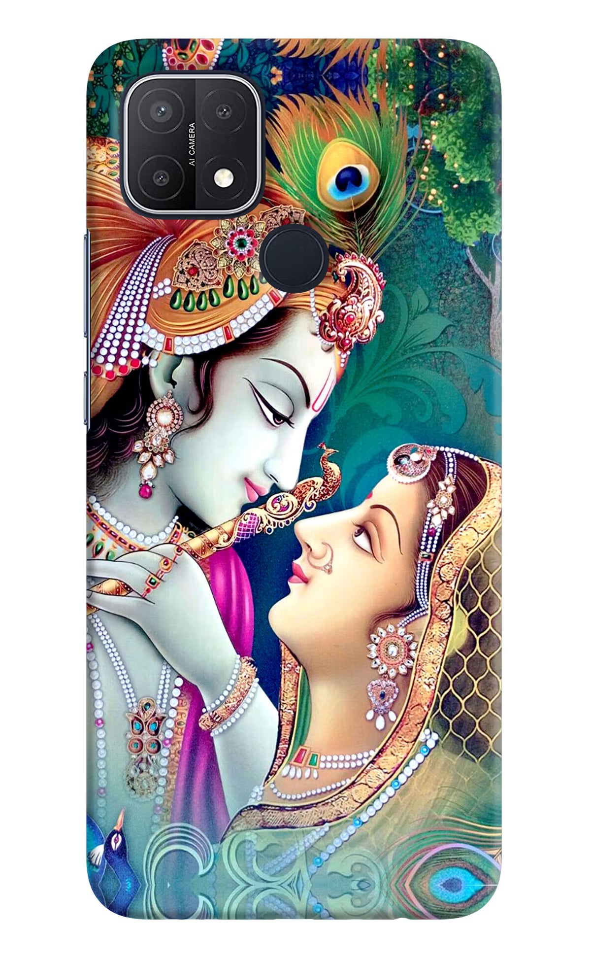 Lord Radha Krishna Oppo A15/A15s Hard Case Back Cover by Casekaro