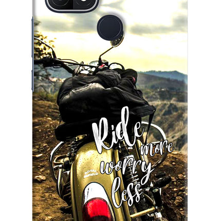 Ride More Worry Less Oppo A15/A15s Hard Case Back Cover by Casekaro