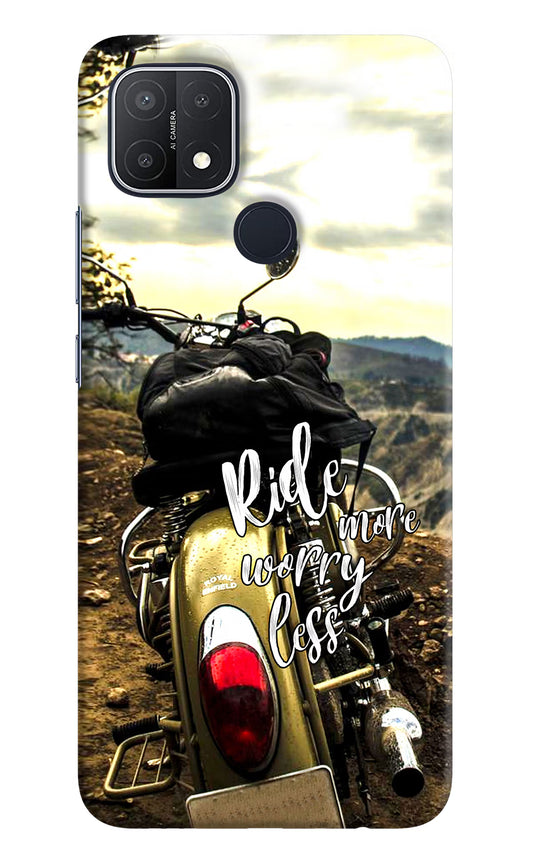 Ride More Worry Less Oppo A15/A15s Hard Case Back Cover by Casekaro
