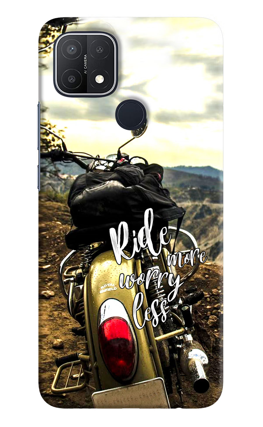Ride More Worry Less Oppo A15/A15s Back Cover, Hard case