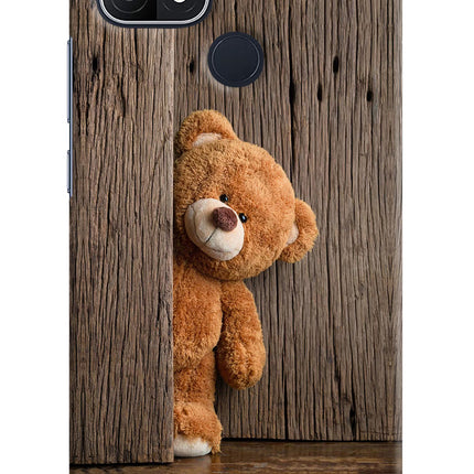 Teddy Wooden Oppo A15/A15s Hard Case Back Cover by Casekaro
