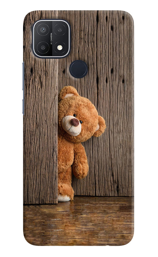 Teddy Wooden Oppo A15/A15s Hard Case Back Cover by Casekaro